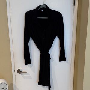 Old Navy Black Ribbed Long Sleeve Shirt